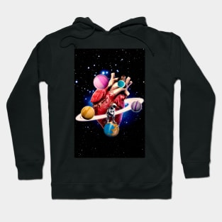 Rings of Solitude: The Lonely Astronau Hoodie